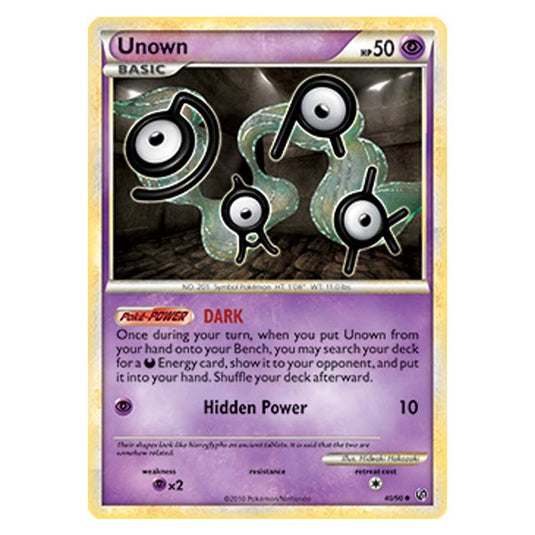 Pokemon - HGSS Undaunted - Unown - 40/90