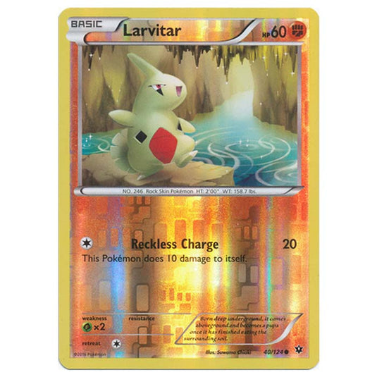 Pokemon - XY - Fates Collide (Reverse Holo) - Larvitar - 40/124