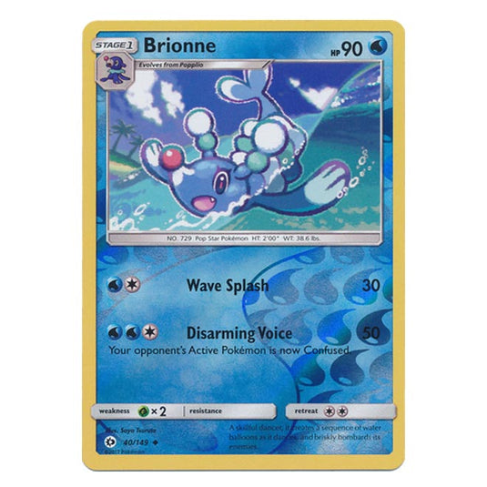 Pokemon - Sun & Moon - Base Set - (Reverse Holo) - Brionne - 40/149