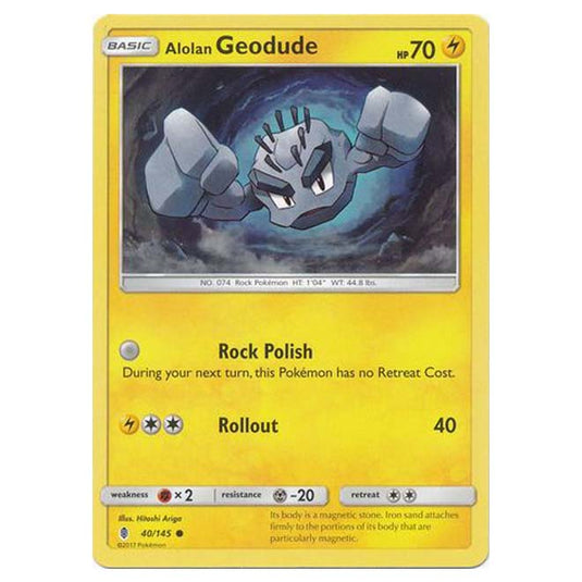 Pokemon - Sun & Moon - Guardians Rising - Alolan Geodude - 40/145