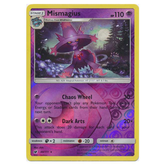 Pokemon - Sun & Moon - Crimson Invasion - (Reverse Holo) - Mismagius - 40/111