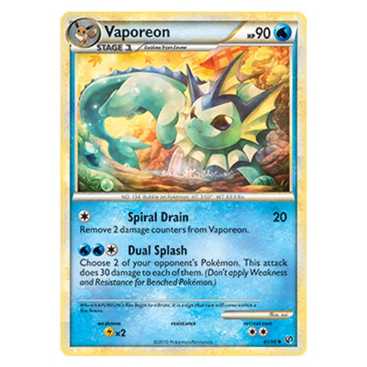 Pokemon - HGSS Undaunted - Vaporeon - 41/90