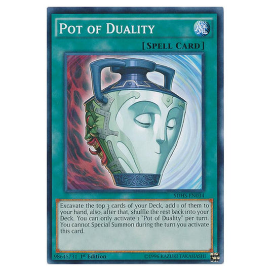 Yu-Gi-Oh! - HERO Strike Structure Deck - Pot of Duality (Common) SDHS-EN034