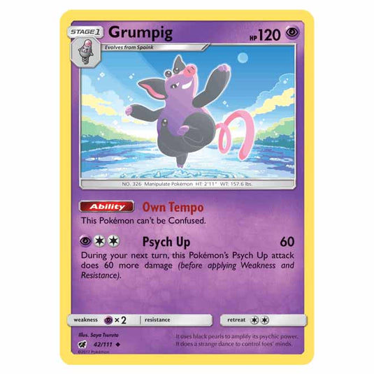 Pokemon - Sun & Moon - Crimson Invasion - Grumpig - 42/111