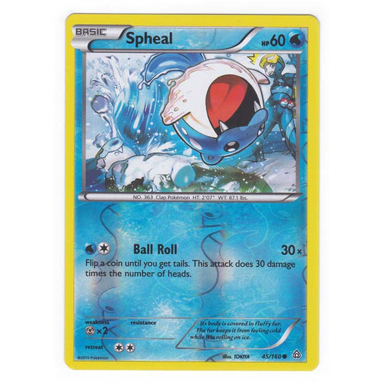 Pokemon - XY Primal Clash - (Reverse Holo) - Spheal - 45/160