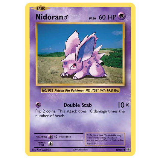 Pokemon - XY Evolutions - Nidoran (m) - 43/108