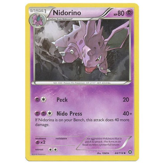 Pokemon - XY - Steam Siege - Nidorino - 44/114