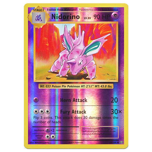 Pokemon - XY Evolutions - (Reverse Holo) - Nidorino - 44/108