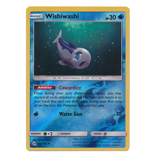 Pokemon - Sun & Moon - Base Set - (Reverse Holo) - Wishwashi - 44/149