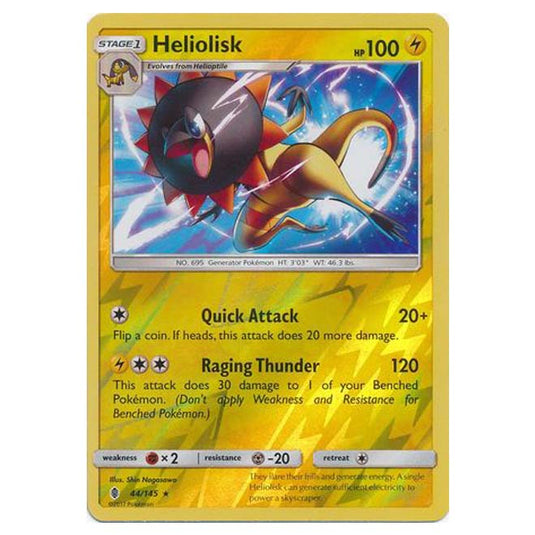 Pokemon - Sun & Moon - Guardians Rising - (Reverse Holo) - Heliolisk - 44/145