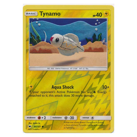 Pokemon - Sun & Moon - Burning Shadows - Tynamo (Reverse Holo) - 44/147