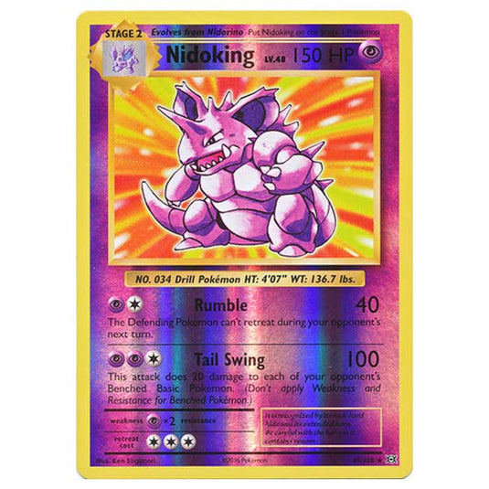 Pokemon - XY Evolutions - (Reverse Holo) - Nidoking - 45/108