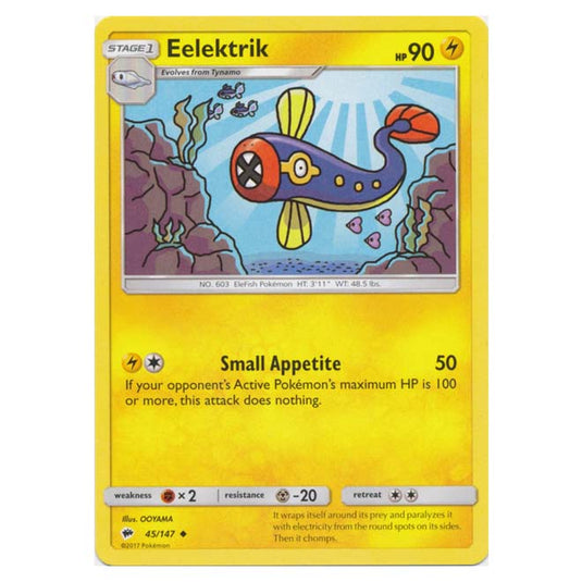 Pokemon - Sun & Moon - Burning Shadows - Eelektrik - 45/147