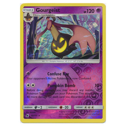 Pokemon - Sun & Moon - Crimson Invasion - (Reverse Holo) - Gourgeist - 45/111