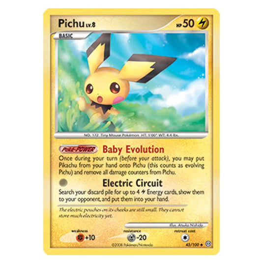 Pokemon - Diamond And Pearl Stormfront - Pichu - 45/100