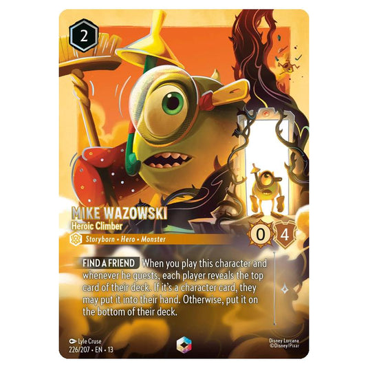 Lorcana - Attack of the Vine - Mike Wazowski - Heroic Climber (Enchanted) - 226/207