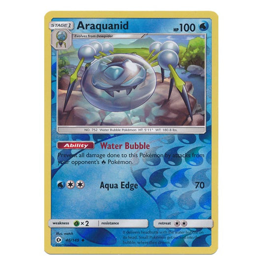 Pokemon - Sun & Moon - Base Set - (Reverse Holo) - Araquanid - 46/149