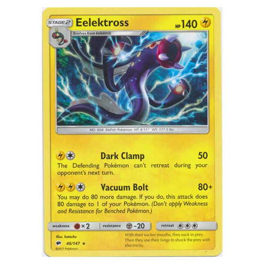 Pokemon - Sun & Moon - Burning Shadows - Eelektross - 46/147