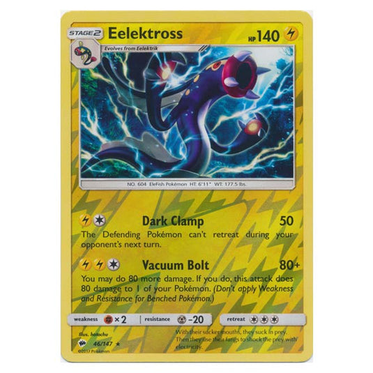 Pokemon - Sun & Moon - Burning Shadows - Eelektross (Reverse Holo) - 46/147