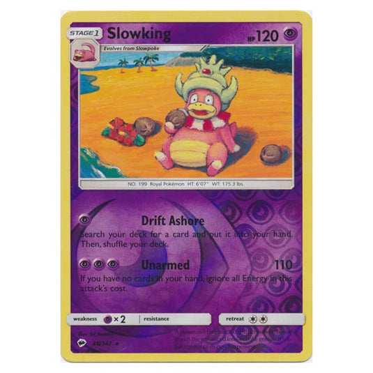 Pokemon - Sun & Moon - Burning Shadows - Slowking (Reverse Holo) - 48/147