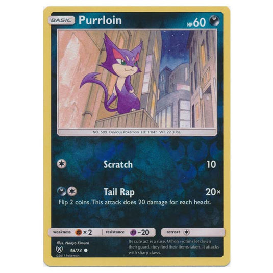 Pokemon - Shining Legends - (Reverse Holo) - Purrloin - 48/73