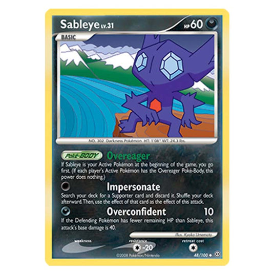 Pokemon - Diamond And Pearl Stormfront - Sableye - 48/100