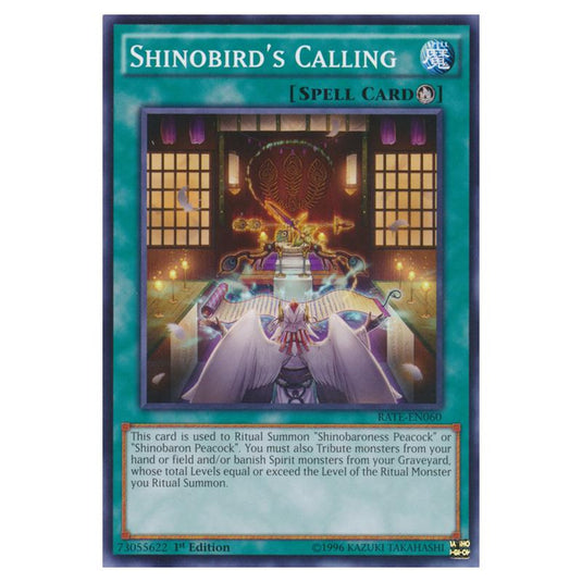 Yu-Gi-Oh! - Raging Tempest - Shinobird's Calling (Common) RATE-EN060 Yu-Gi-Oh! - Raging Tempest - Shinobird's Calling (Common) RATE-EN060