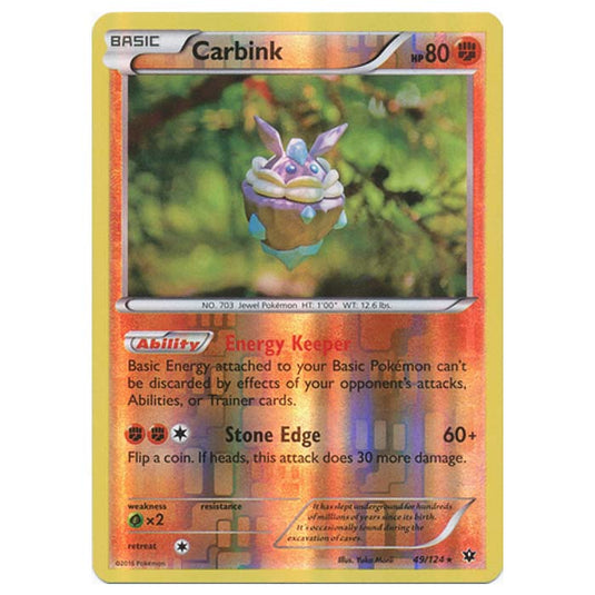 Pokemon - XY - Fates Collide (Reverse Holo) - Carbink - 49/124