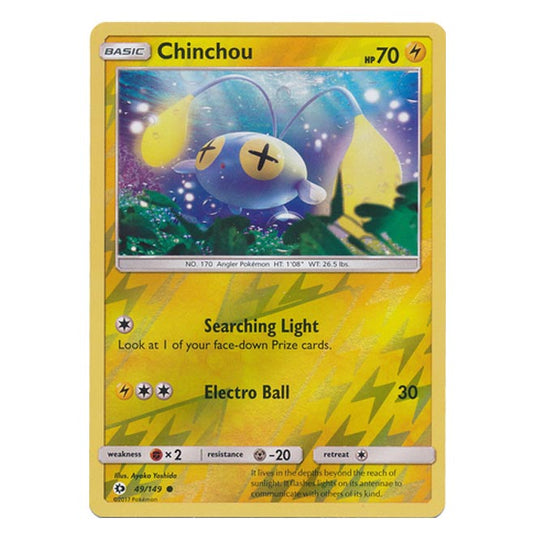 Pokemon - Sun & Moon - Base Set - (Reverse Holo) - Chinchou - 49/149