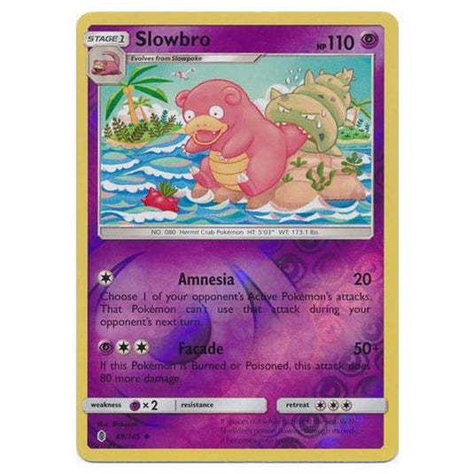 Pokemon - Sun & Moon - Guardians Rising - (Reverse Holo) - Slowbro - 49/145