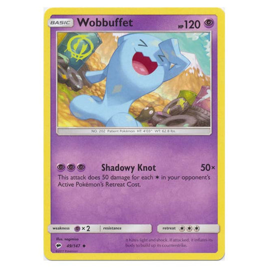 Pokemon - Sun & Moon - Burning Shadows - Wobbuffet - 49/147