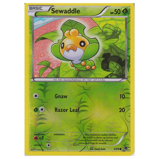 Pokemon - Black & White - Emerging Powers - (Reverse Holo) - Sewaddle 4/98