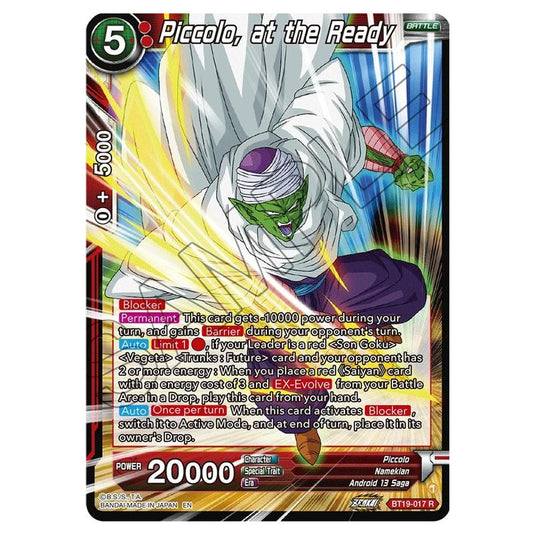 Dragon Ball Super - Fighter's Ambition - Piccolo, at the Ready - BT19-017