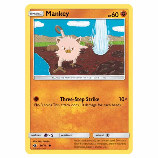 Pokemon - Sun & Moon - Crimson Invasion - Mankey - 50/111