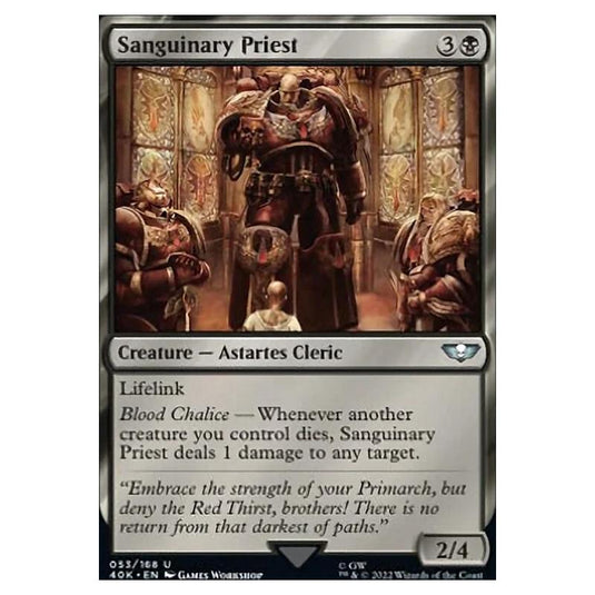 Magic The Gathering - Universes Beyond - Warhammer 40k - Sanguinary Priest - 053/168