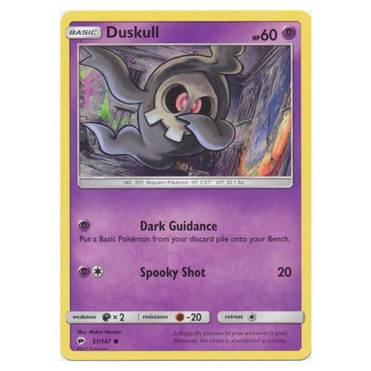 Pokemon - Sun & Moon - Burning Shadows - Duskull - 51/147