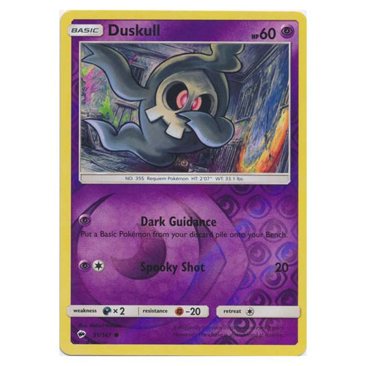 Pokemon - Sun & Moon - Burning Shadows - Duskull (Reverse Holo) - 51/147