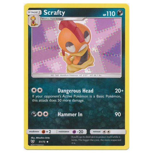 Pokemon - Shining Legends - Scrafty - 51/73