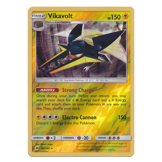 Pokemon - Sun & Moon - Base Set - (Reverse Holo) - Vikavolt - 52/149