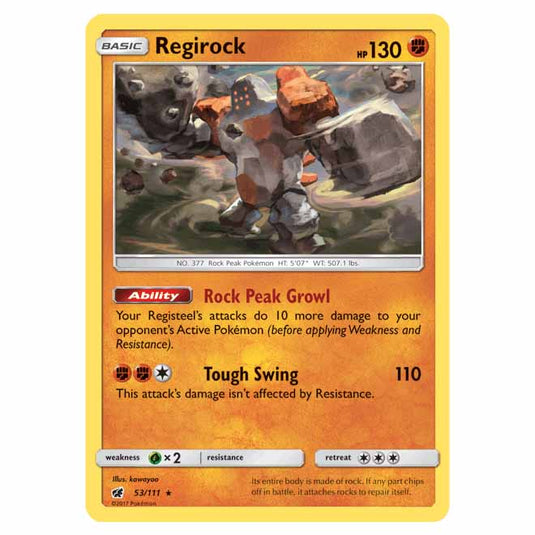 Pokemon - Sun & Moon - Crimson Invasion - Regirock - 53/111