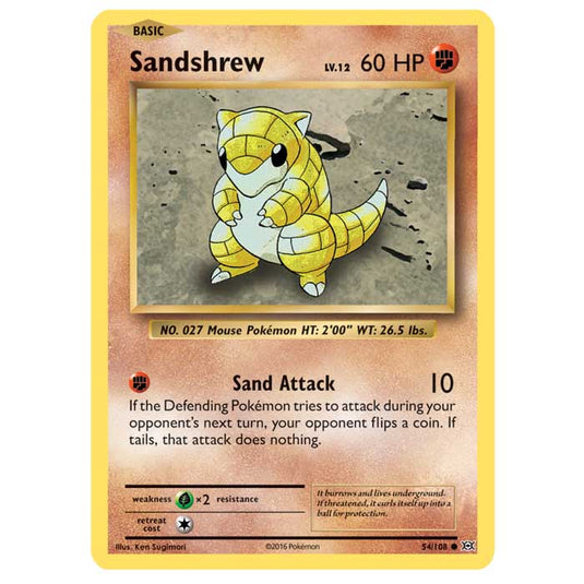 Pokemon - XY Evolutions - Sandshrew - 54/108