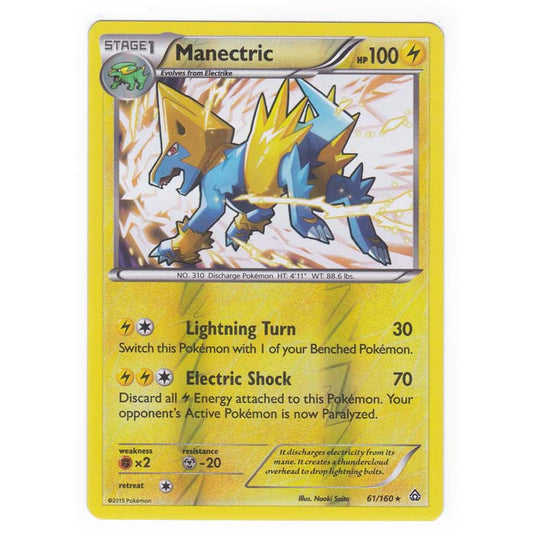 Pokemon - XY Primal Clash - (Reverse Holo) - Manectric - 61/160