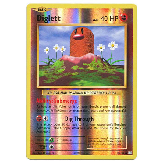 Pokemon - XY Evolutions - (Reverse Holo) - Diglett - 55/108