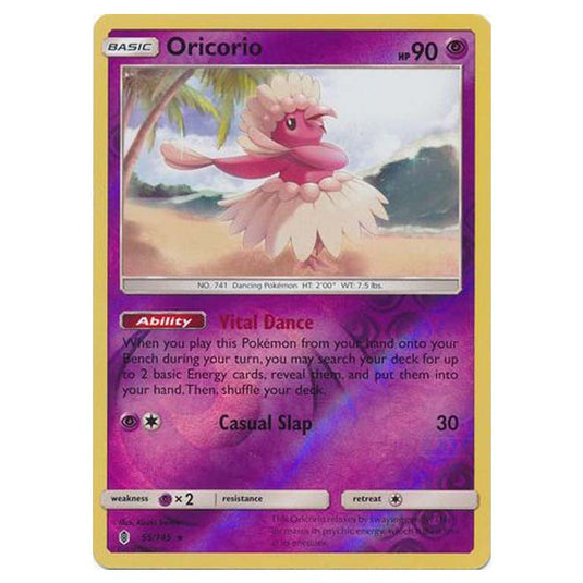 Pokemon - Sun & Moon - Guardians Rising - (Reverse Holo) - Oricorio - 55/145