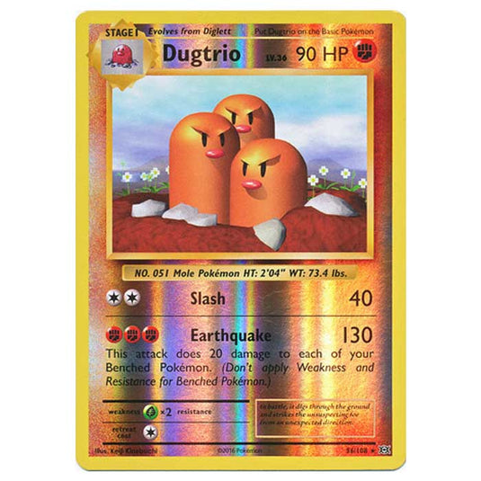 Pokemon - XY Evolutions - (Reverse Holo) - Dugtrio - 56/108