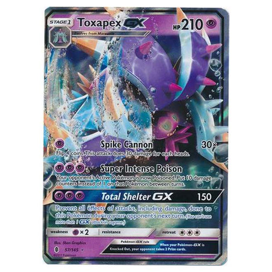 Pokemon - Sun & Moon - Guardians Rising - Toxapex-GX - 57/145