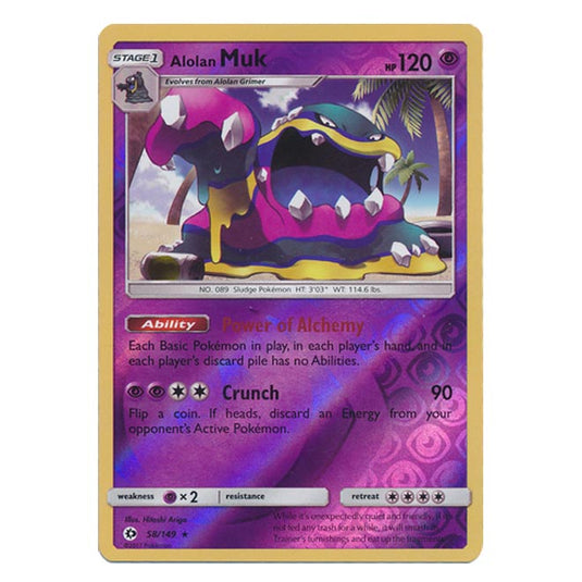 Pokemon - Sun & Moon - Base Set - (Reverse Holo) - Alolan Muk - 58/149