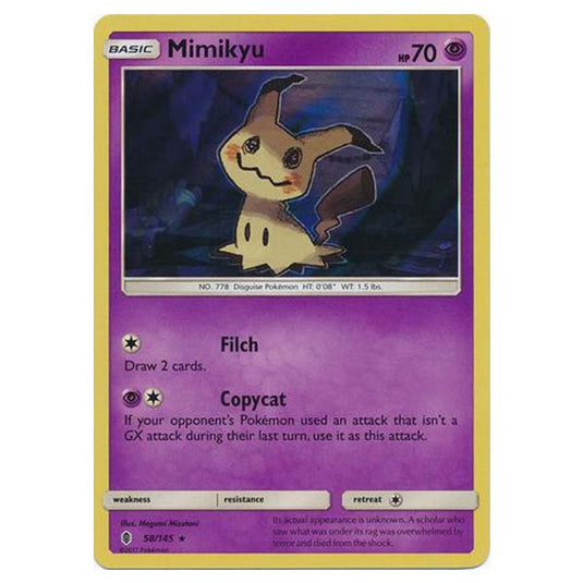 Pokemon - Sun & Moon - Guardians Rising - Mimikyu - 58/145