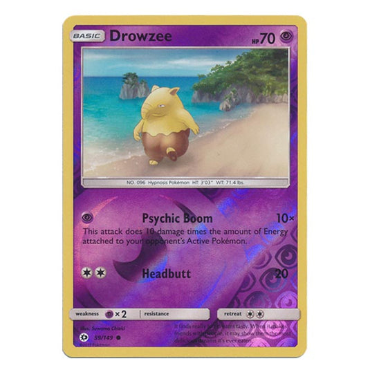 Pokemon - Sun & Moon - Base Set - (Reverse Holo) - Drowzee - 59/149