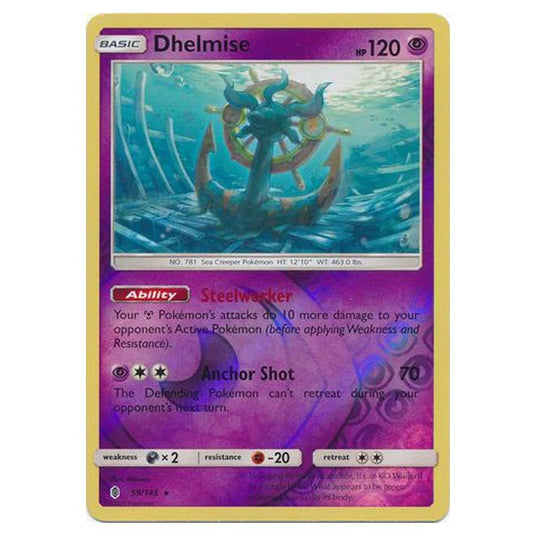 Pokemon - Sun & Moon - Guardians Rising - (Reverse Holo) - Dhelmise - 59/145